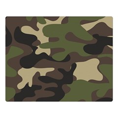 Texture Military Camouflage Repeats Seamless Army Green Hunting Premium Plush Fleece Blanket (large) by Cowasu