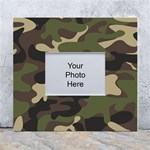 Texture Military Camouflage Repeats Seamless Army Green Hunting White Wall Photo Frame 5  x 7  Front