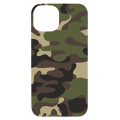 Texture Military Camouflage Repeats Seamless Army Green Hunting Iphone 14 Black Uv Print Case by Cowasu