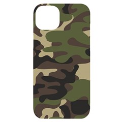 Texture Military Camouflage Repeats Seamless Army Green Hunting Iphone 14 Plus Black Uv Print Case