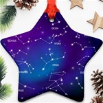 Realistic Night Sky With Constellations Star Ornament (Two Sides) Back