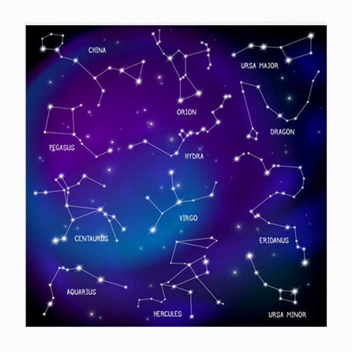 Realistic Night Sky With Constellations Medium Glasses Cloth (2 Sides)