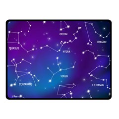 Realistic Night Sky With Constellations Fleece Blanket (small) by Cowasu