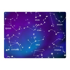 Realistic Night Sky With Constellations Two Sides Premium Plush Fleece Blanket (mini) by Cowasu