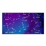 Realistic Night Sky With Constellations Satin Shawl 45  x 80  Front