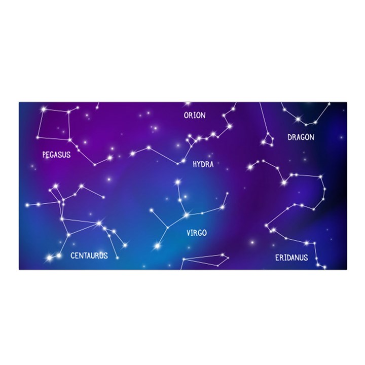 Realistic Night Sky With Constellations Satin Shawl 45  x 80 