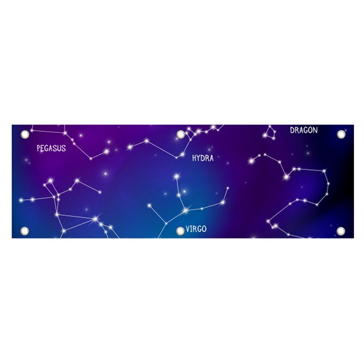 Realistic Night Sky With Constellations Banner and Sign 6  x 2 