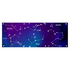 Realistic Night Sky With Constellations Banner And Sign 8  X 3  by Cowasu