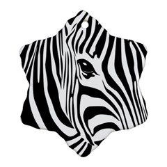 Animal Cute Pattern Art Zebra Ornament (snowflake)