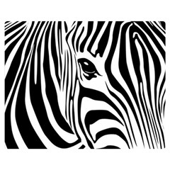 Animal Cute Pattern Art Zebra Two Sides Premium Plush Fleece Blanket (medium) by Amaryn4rt