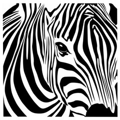 Animal Cute Pattern Art Zebra Wooden Puzzle Square by Amaryn4rt