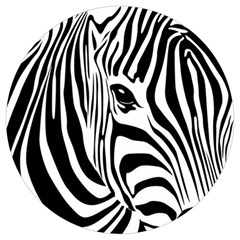 Animal Cute Pattern Art Zebra Round Trivet by Amaryn4rt