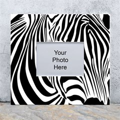 Animal Cute Pattern Art Zebra White Wall Photo Frame 5  X 7  by Amaryn4rt