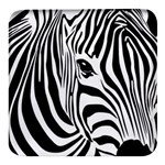 Animal Cute Pattern Art Zebra Square Glass Fridge Magnet (4 pack) Front