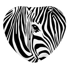 Animal Cute Pattern Art Zebra Heart Glass Fridge Magnet (4 Pack)