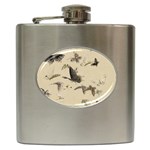 Vintage Old Fashioned Antique Hip Flask (6 oz) Front