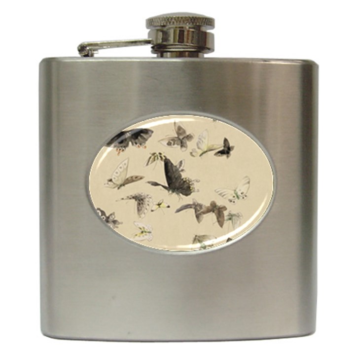 Vintage Old Fashioned Antique Hip Flask (6 oz)