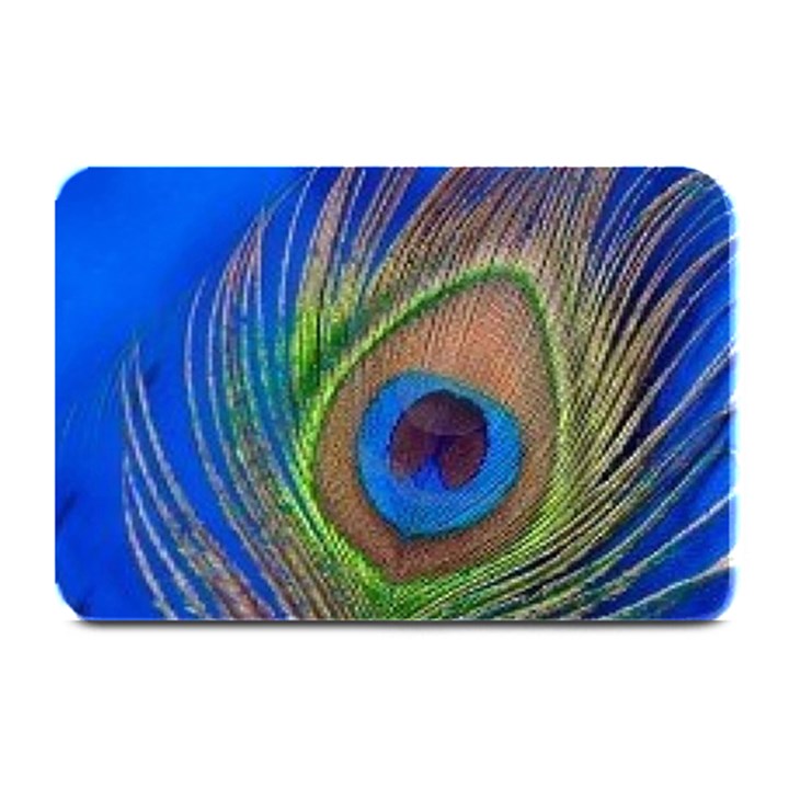 Blue Peacock Feather Plate Mats