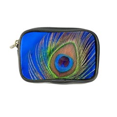 Blue Peacock Feather Coin Purse