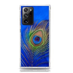 Blue Peacock Feather Samsung Galaxy Note 20 Ultra Tpu Uv Case by Amaryn4rt