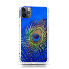 Blue Peacock Feather Iphone 11 Pro Max 6 5 Inch Tpu Uv Print Case by Amaryn4rt