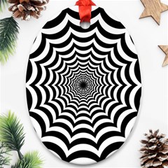 Spider Web Hypnotic Ornament (oval) by Amaryn4rt