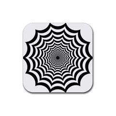 Spider Web Hypnotic Rubber Coaster (square) by Amaryn4rt