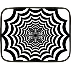 Spider Web Hypnotic Two Sides Fleece Blanket (mini) by Amaryn4rt