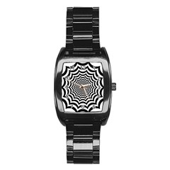 Spider Web Hypnotic Stainless Steel Barrel Watch