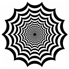 Spider Web Hypnotic Wooden Puzzle Square by Amaryn4rt