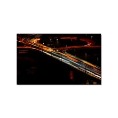 Highway Night Lighthouse Car Fast Sticker (rectangular) by Amaryn4rt