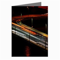 Highway Night Lighthouse Car Fast Greeting Cards (pkg Of 8)