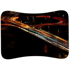 Highway Night Lighthouse Car Fast Velour Seat Head Rest Cushion by Amaryn4rt