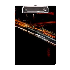 Highway Night Lighthouse Car Fast A5 Acrylic Clipboard by Amaryn4rt