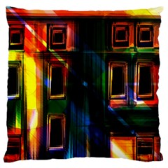 Architecture City Homes Window Large Cushion Case (two Sides) by Amaryn4rt