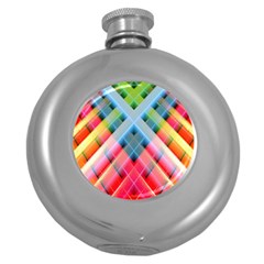 Graphics Colorful Colors Wallpaper Graphic Design Round Hip Flask (5 Oz) by Amaryn4rt