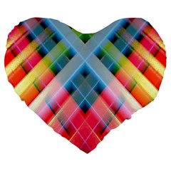 Graphics Colorful Colors Wallpaper Graphic Design Large 19  Premium Flano Heart Shape Cushions by Amaryn4rt