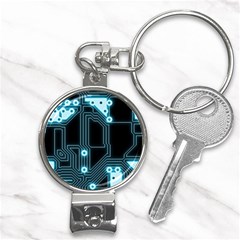 A Completely Seamless Background Design Circuitry Nail Clippers Key Chain by Amaryn4rt