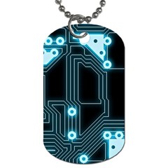 A Completely Seamless Background Design Circuitry Dog Tag (one Side) by Amaryn4rt