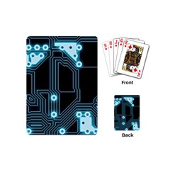 A Completely Seamless Background Design Circuitry Playing Cards Single Design (mini) by Amaryn4rt