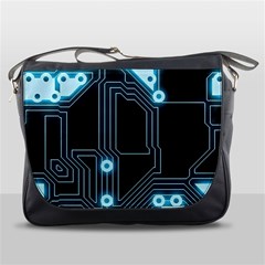 A Completely Seamless Background Design Circuitry Messenger Bag by Amaryn4rt