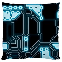 A Completely Seamless Background Design Circuitry Large Cushion Case (one Side) by Amaryn4rt