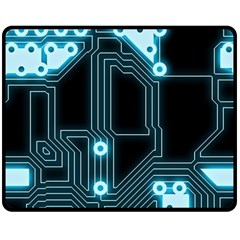 A Completely Seamless Background Design Circuitry Two Sides Fleece Blanket (medium) by Amaryn4rt