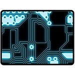 A Completely Seamless Background Design Circuitry Two Sides Fleece Blanket (Large) 80 x60  Blanket Front