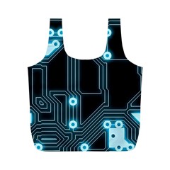 A Completely Seamless Background Design Circuitry Full Print Recycle Bag (m) by Amaryn4rt