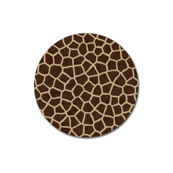 Giraffe Animal Print Skin Fur Magnet 3  (Round)