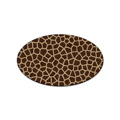 Giraffe Animal Print Skin Fur Sticker Oval (10 Pack)