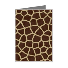 Giraffe Animal Print Skin Fur Mini Greeting Card by Amaryn4rt