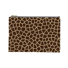 Giraffe Animal Print Skin Fur Cosmetic Bag (large) by Amaryn4rt