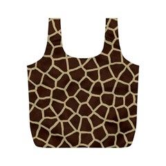 Giraffe Animal Print Skin Fur Full Print Recycle Bag (m) by Amaryn4rt